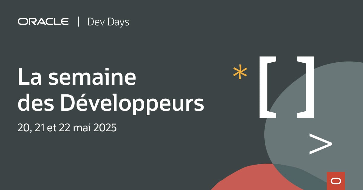 Les Dev Days – par Oracle